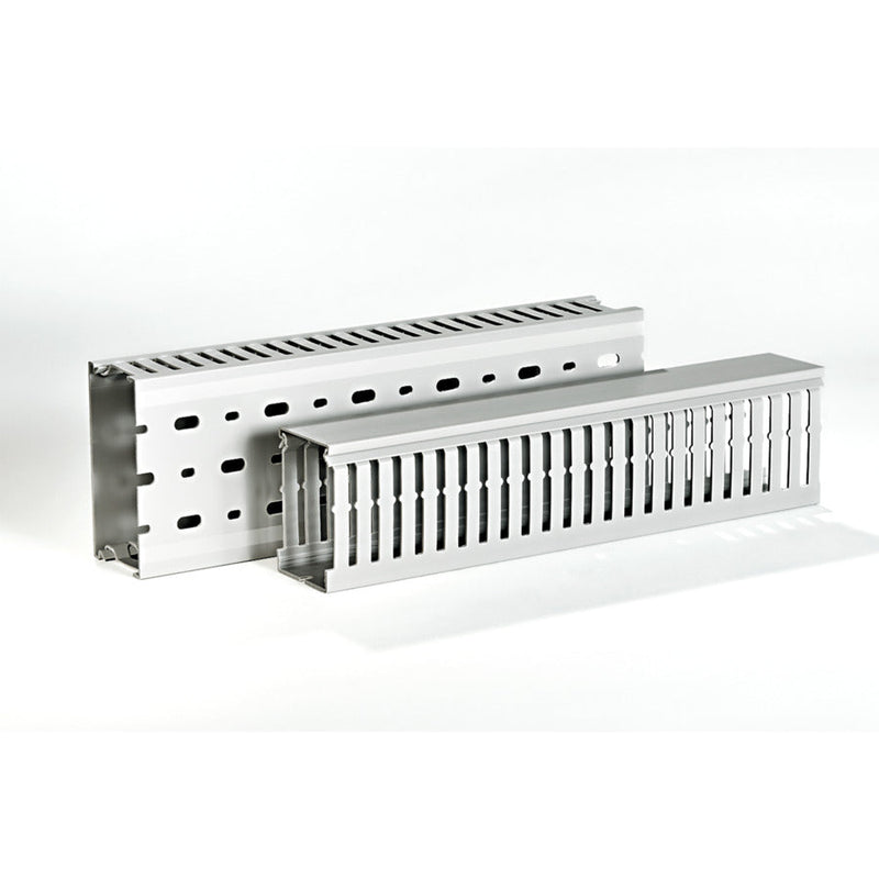 HellermannTyton - Verdrahtungskanal 185-40238(20) 100x50 mm, grau − 20 Meter