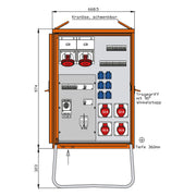 Walther Werke - Baustromverteiler Verteilerschrank WV0434R1 69kVA