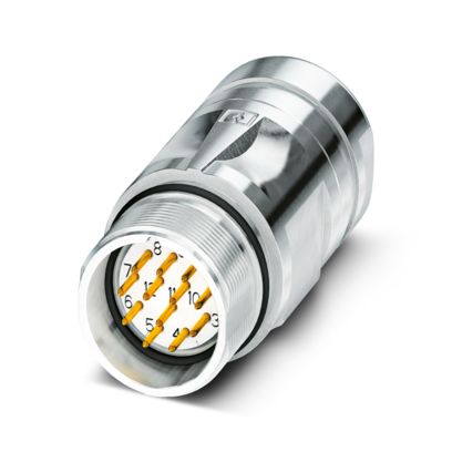 Phoenix Contact - Rundsteckverbinder, feldkonfektionierbar (Industriesteckverbinder) Kupplungssteckverbinder CA-12P1N1290DN 12-pol gerade M23