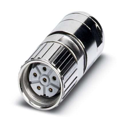 Phoenix Contact - Rundsteckverbinder, feldkonfektionierbar (Industriesteckverbinder) Kabelsteckverbinder SF-5ES1N8A80DU 5-polig +PE gerade