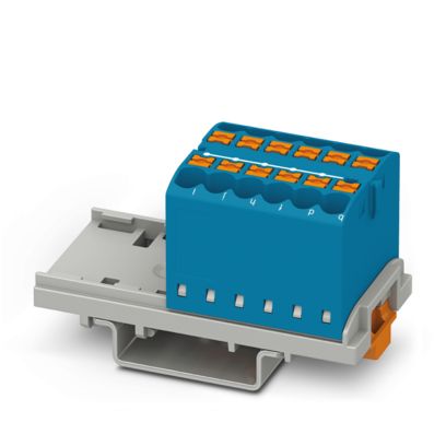 Phoenix Contact - Durchgangs-Reihenklemme Verteilerblock PTFIX 12X2,5-NS35 BU − 8 Stück