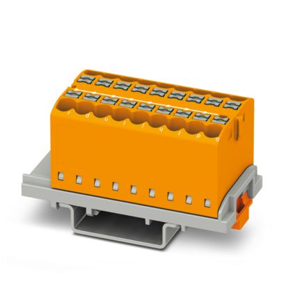 Phoenix Contact - Durchgangs-Reihenklemme Verteilerblock PTFIX 18X2,5-NS35 OG − 8 Stück