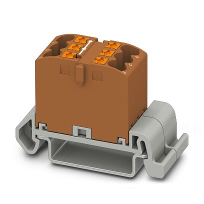 Phoenix Contact - Durchgangs-Reihenklemme Verteilerblock PTFIX 6X2,5-NS35A BN − 10 Stück