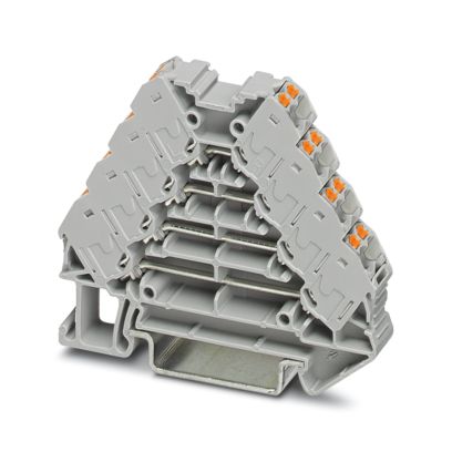 Phoenix Contact - Durchgangs-Reihenklemme Rangierverteiler PTRV 4 /GY − 10 Stück