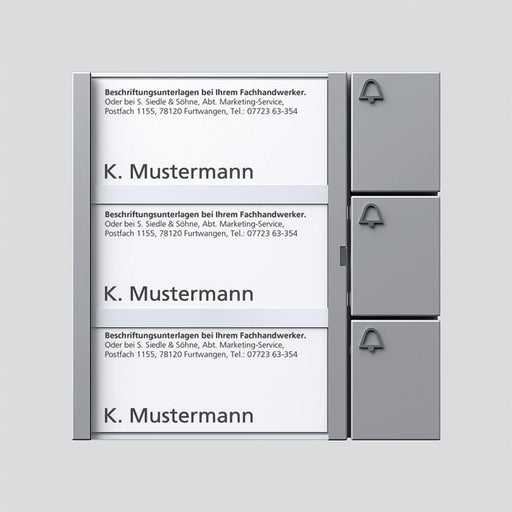 Siedle&Söhne - Funktionsmodul für Türkommunikation Bus-Tasten-Modul BTM 650-03 SM si/met
