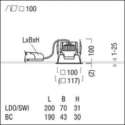 Zumtobel Group - Downlight/Strahler/Flutlicht LED-Einbauleuchte P-INF Q #60817982 4000K