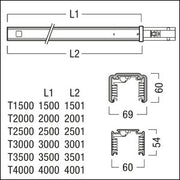 Zumtobel - Tragschiene für Lichtbandsystem Tragschiene IP64 TECTON T 3000 WHIP64