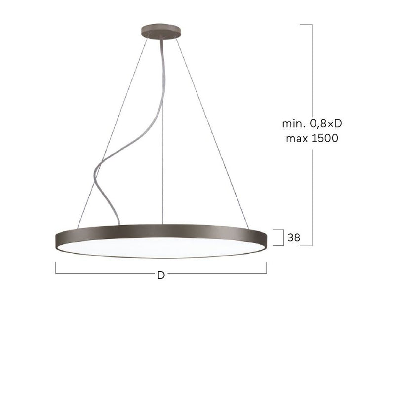 Lightnet - Pendelleuchte LED-Pendelleuchte BP5ASL-840H-D600-U 4000K, silber