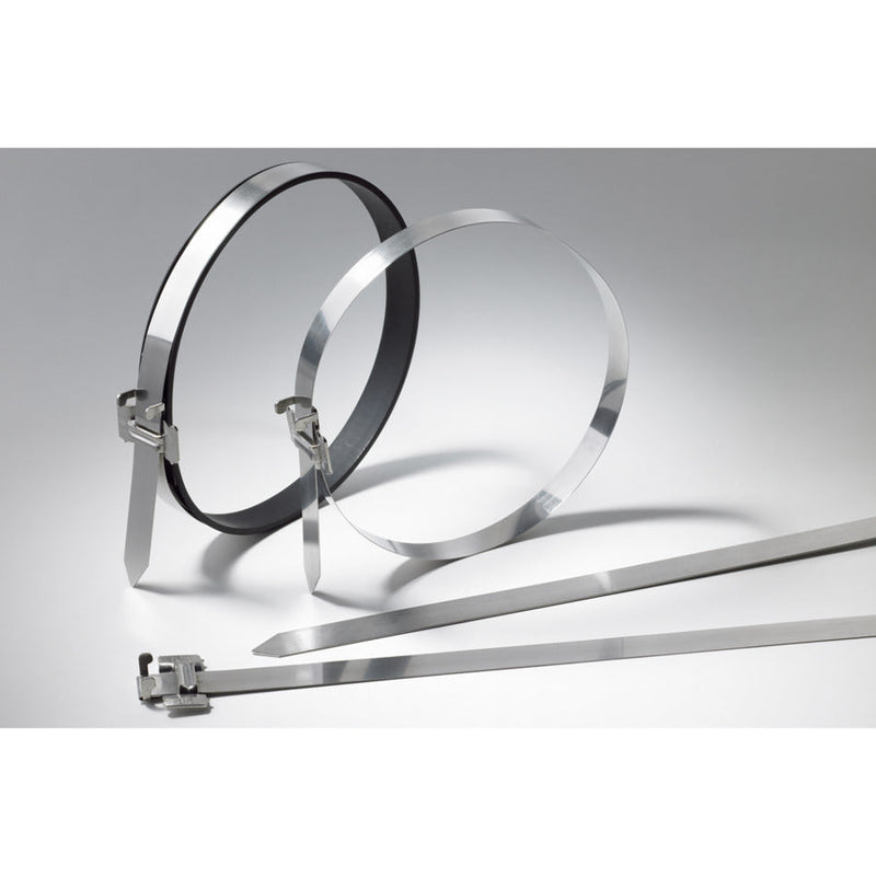 HellermannTyton - Kabelbinder Edelstahlkabelbinder 111-00340(10) 800x1 6,0 mm − 10 Stück