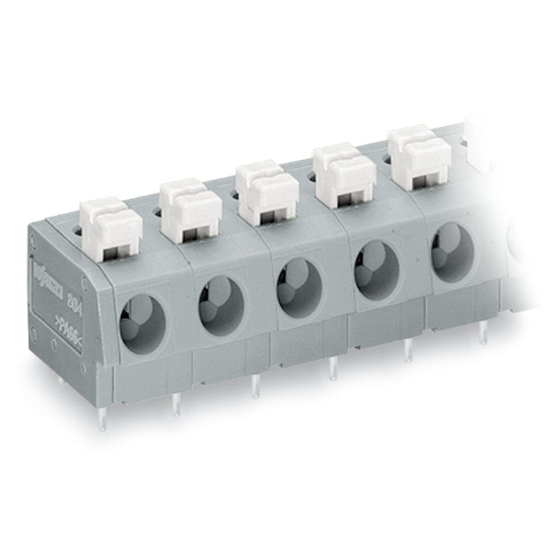 WAGO - Leiterplattenklemme 804-308 Drücker,2,5 mm²,grau − 20 Stück