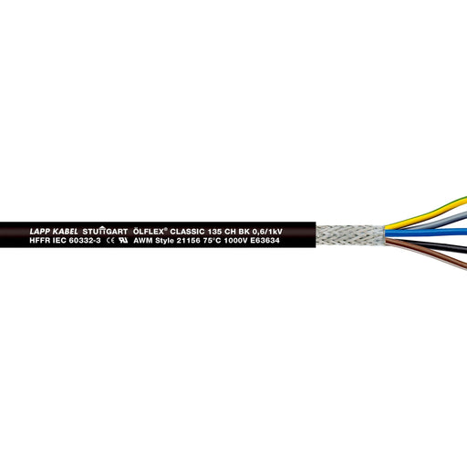 Lapp Kabel&Leitung - Energiekabel >= 1 kV, für ortsveränderlichen Einsatz ÖLFLEX CLASSIC 128 CH BK 1123568 0,6/1 KV 5G1,5