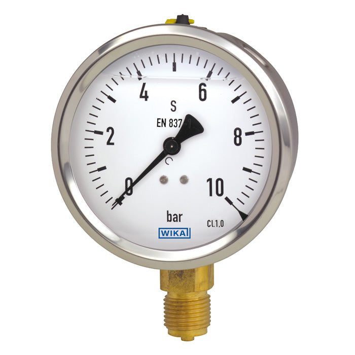 Wika Wiegand - Rohrfedermanometer Rohrfedmano 213.53.100 CU 9023313 4bar G1/2B ruecks