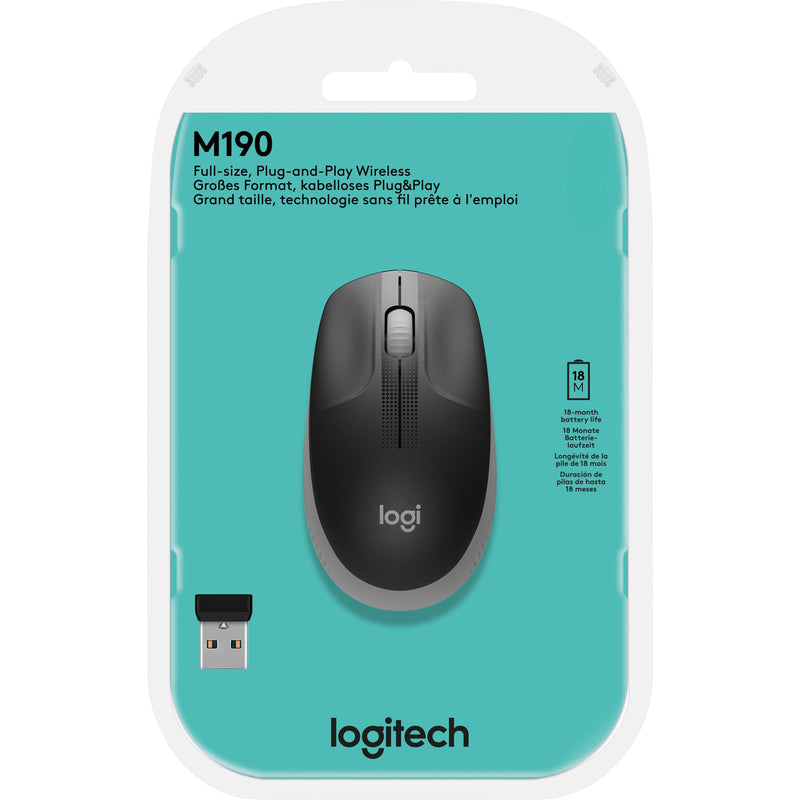 Logitech - Computermaus Maus M190 gr Wireless,grau