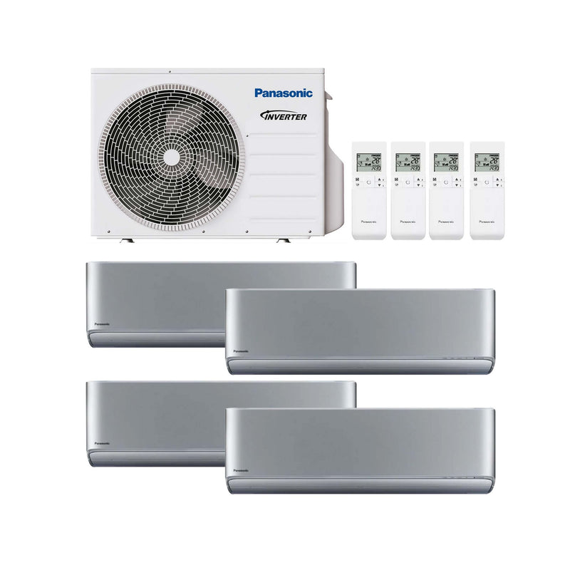 Panasonic Etherea XZ CKEW Silber Multisplit-Klimaanlage 4× Wandgerät