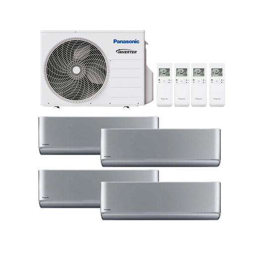 Panasonic Etherea XZ CKEW Silber Multisplit-Klimaanlage 4× Wandgerät