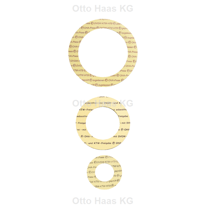 Otto Haas KG - Trinkwasser-Flanschdichtung DN100 PN16, 115x162x1,8mm