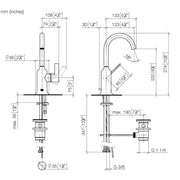 Dornbracht - WT-EHM mit Ablaufgarnitur VAIA 33510809 platin