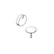 Hansgrohe - Ab-u.Überlaufgarnitur Flexaplus S F-Set (Griff u.Stopfen) chrom