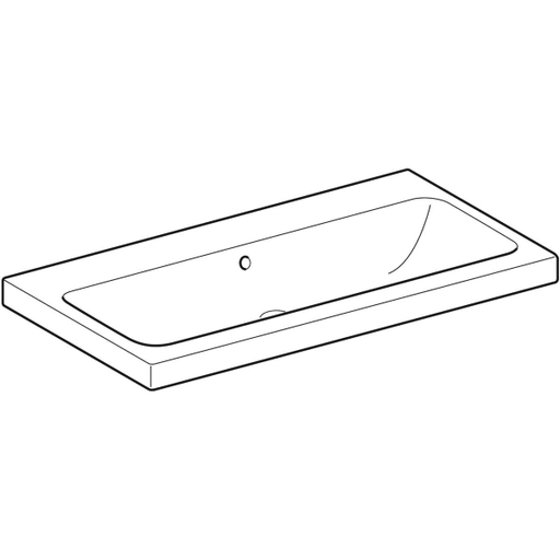 Geberit Vertriebs - iCon Light Waschtisch 90x48cm ohne Hahnloch, mit Überlauf, weiß