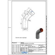 Lorowerk - Bogen 00320.050X DN 50 45 Grad