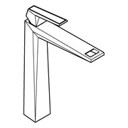 Grohe - EH-WT-Batt. Allure Bril. PC 24418 XL-Size Griff WA-Caesarstone chrom