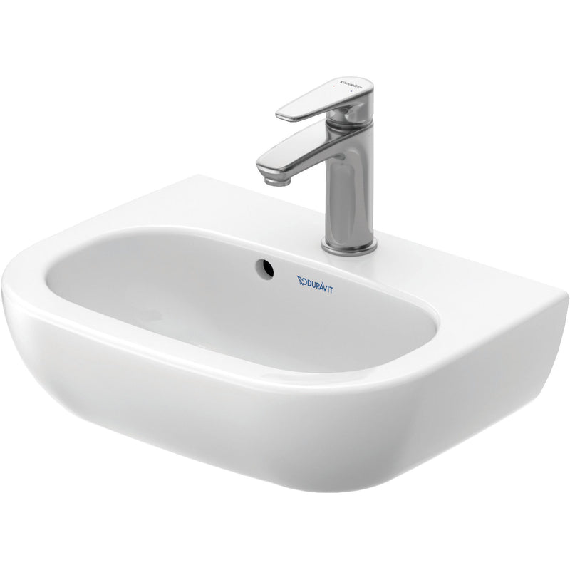 Duravit - Handwaschbecken D-CODE 450mm 070545 m.ÜL, 1 HL, weiß