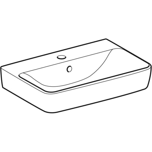 Geberit Vertriebs - Waschtisch RENOVA NR.1 COMPRIMO 550x370mm KeraTect weiß(alpin)