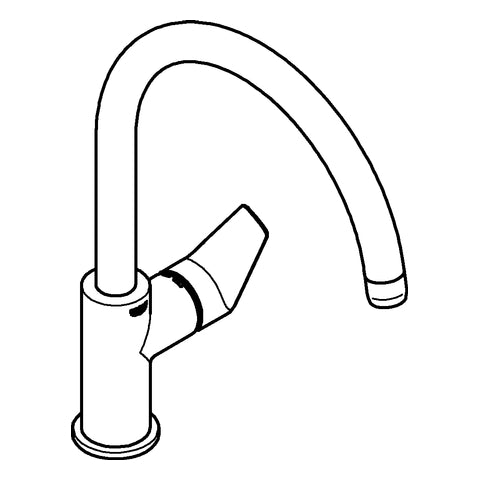 Grohe - EH-SPT-Batterie BAUEDGE 31367 hoher Auslauf GROHE ZERO chrom