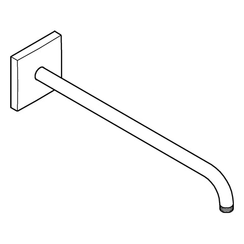 Grohe - Brausearm RAINSHOWER Metall 26145 eckige Rosette Ausladung 422mm chrom