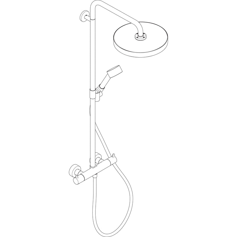 Hansgrohe - Showerpipe AXOR One mit Thermostat, Kopfb. 280 1jet EcoSmart MSW