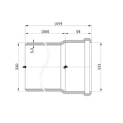 Wavin - Rohr AS+ DN 100 1,00 m S/PL