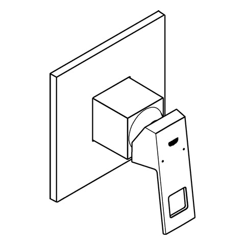 Grohe - EH-Brausebatterie EUROCUBE 24061 FMS für RAPIDO SmartBox chrom