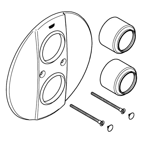 Grohe - Rosette 47749 für FMS Grohtherm 2000 chrom