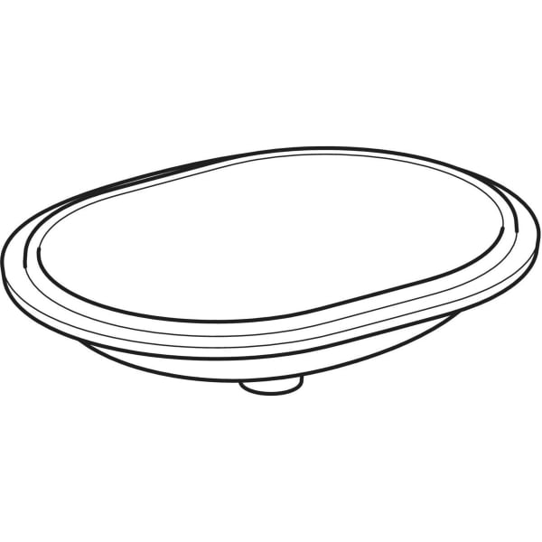 Geberit Vertriebs - Unterbau-WT VARIFORM, elliptisch 550x400mm, o. Hl., o. Ül., weiß, Tect