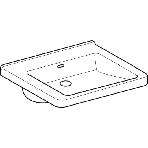 Geberit Vertriebs - Renova Comfort Square WT barrierefrei 60x55cm, o. Hl., m. Ül., weiß