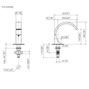 Dornbracht - WT-Stand-Ausl. o.Ablgarn. CYO 13717811 Dark Platinum gebürstet