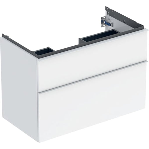Geberit Vertriebs - iCon Unterschrank für WT, 2 Schubl. 88,8x61,5x47,6cm, weiß hgl./Gr.weiß matt