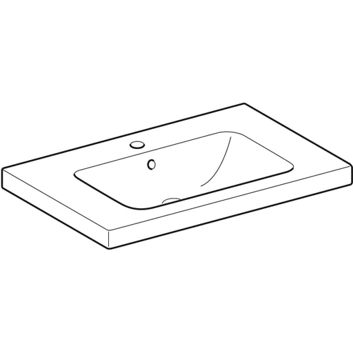 Geberit Vertriebs - iCon Light Waschtisch 75x48cm Ablagefläche, m. Hl., m. Ül., weiß