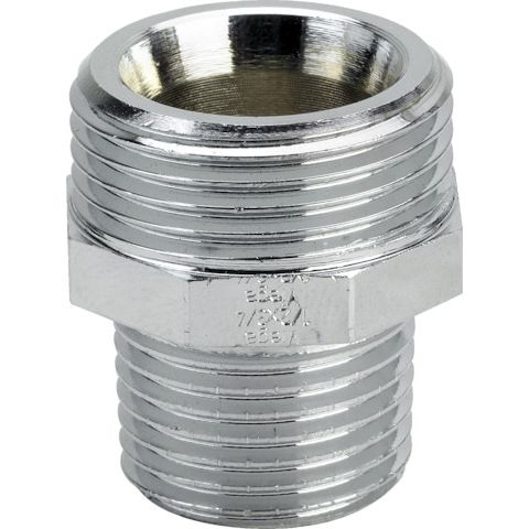 Viega - Gewindestutzen 1/2 x 3/8 AG 3246, Rotguss verchromt