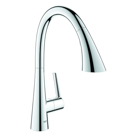 Grohe - EH-SPT-Batterie ZEDRA 32294 C-Ausl ausziehbare 3-Strahl-Spülbrause chrom
