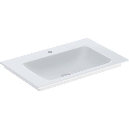 Geberit Vertriebs - ONE Möbelwaschtisch 75x48 cm Abg.verti., m.Hl., o.Ül., weiß, KeraTect