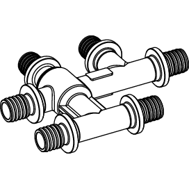 TECE SE - TECEflex Kreuzungsfitting 20 x 16 x 20mm vernickelt, # 718503