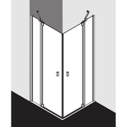 Kermi Duschdesign - Eckeinstieg RAYA EPR 09020 BV 870-900/2000 SIMG ESG klar