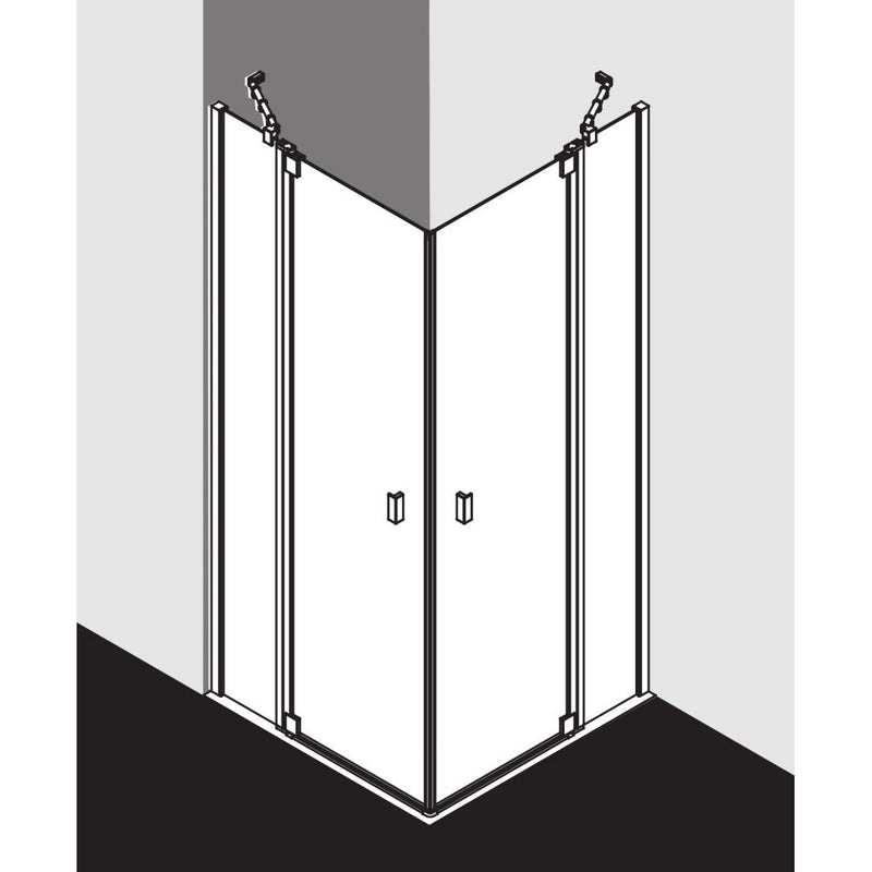 Kermi Duschdesign - Eckeinstieg RAYA EPR 09020 BV 870-900/2000 SIMG ESG klar
