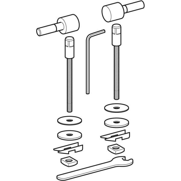 Geberit Vertriebs - Scharnier 598126 Edelstahl f. WC-Sitz Renova Nr.1 Comprimo