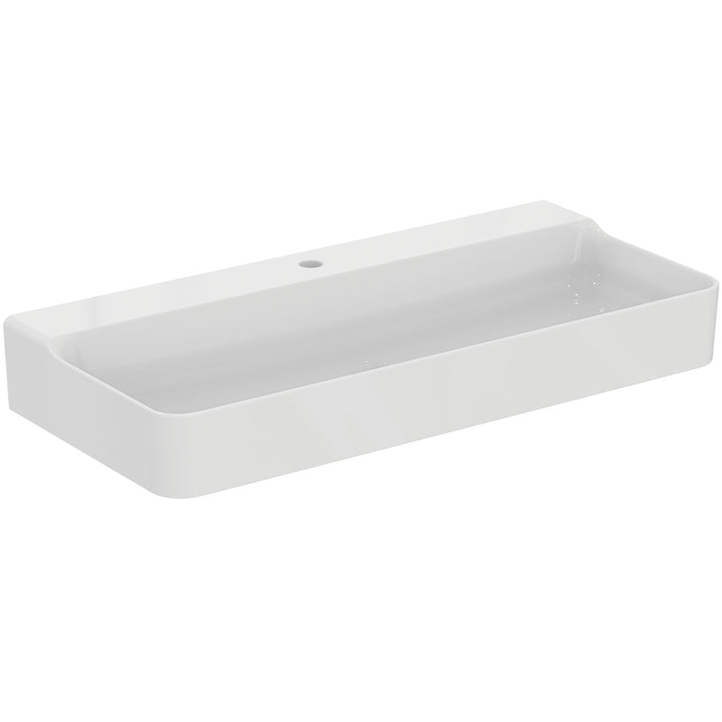 Ideal Standard - Waschtisch CONCA, 1 Hl., o.Ül., 1000x450x145mm, geschliffen, Weiß m.IP
