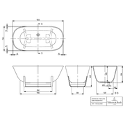 VILLEROY & BOCH - Badewanne ANTHEUS freistehend 1550x750mm weiß alpin