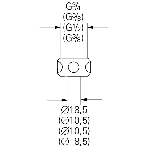 Grohe - Quetschverschraubung 12918 2 Stück