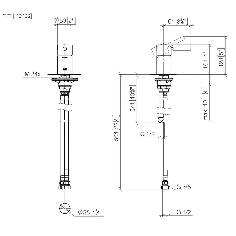 Dornbracht - Wannen-EHM für W.-randmont. META 29300660 chrom