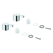 Grohe - Griffpaar LINEARE 48316 Markierung blau/rot chrom